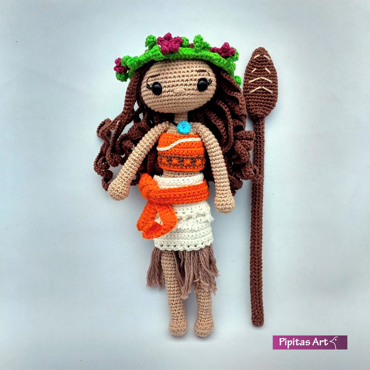 ♥ BONECA MOANA EM AMIGURUMI ♥ - Lena Artesanatos