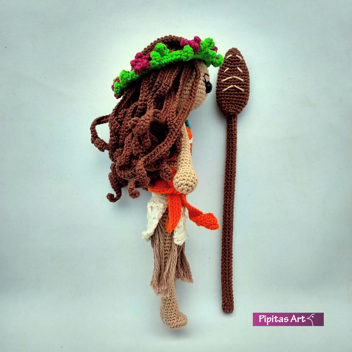 Moana Boneca de Crochê - Pipitas Art